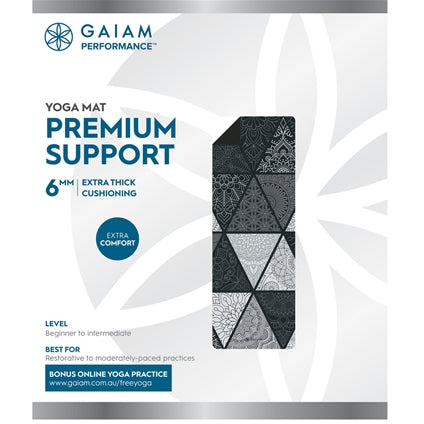 Gaiam Premium Support Seaglass 6mm Yoga Mat