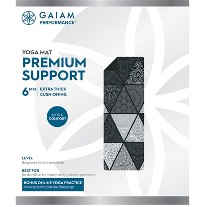 Gaiam Premium Support Seaglass 6mm Yoga Mat