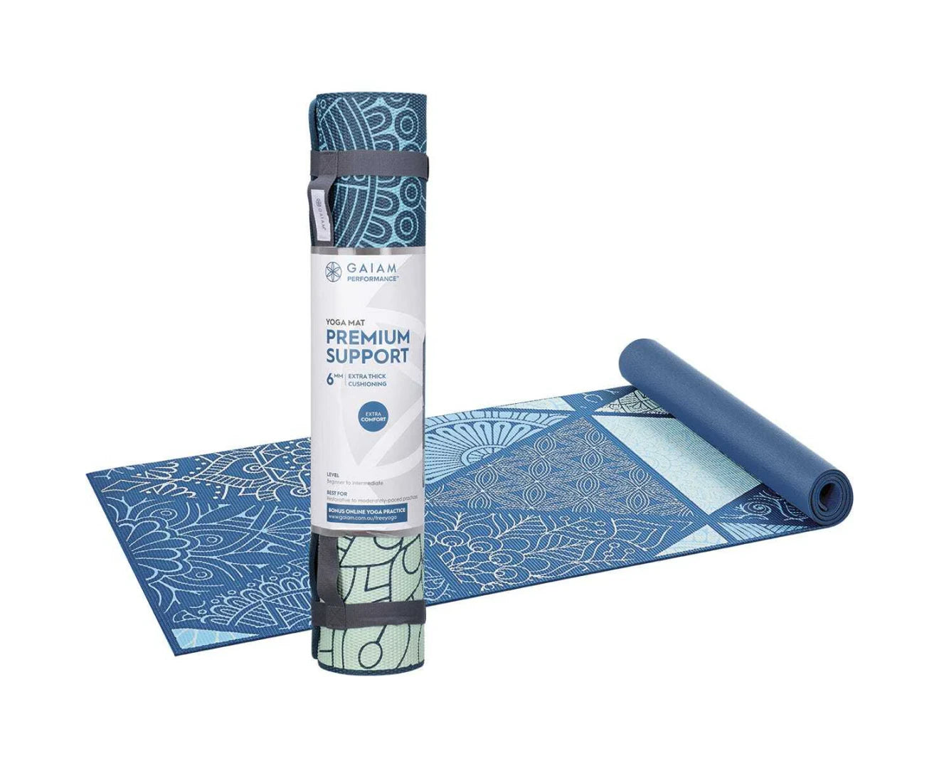 Gaiam Premium Support Seaglass 6mm Yoga Mat