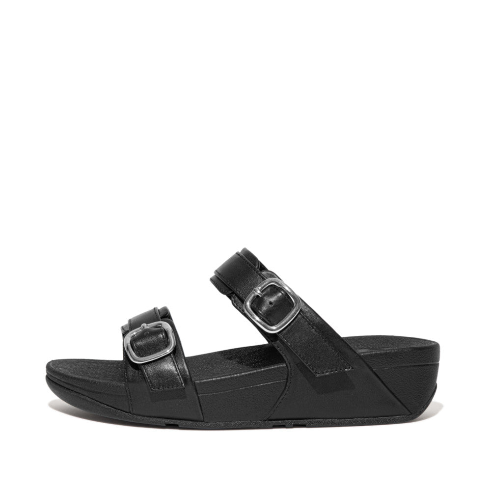 Buckle up for this multi-adjustable reworking of FitFlop's classic Lulu two-bar slides.