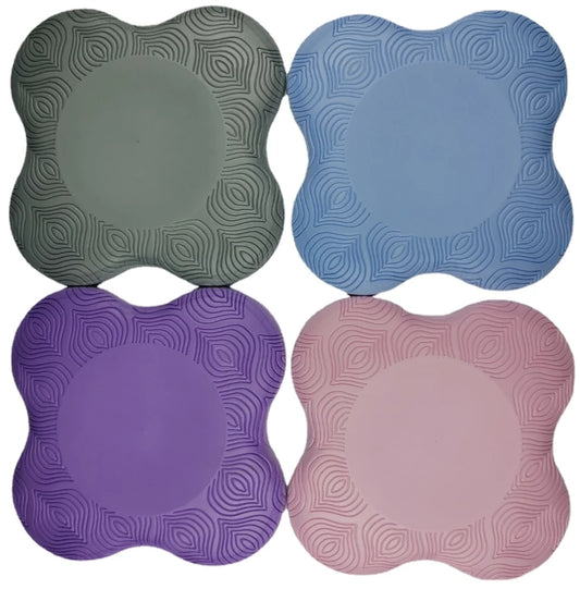 Non Slip Yoga Protection Pads. Provides extra support and cushioning  Portable design allows you easily place the yoga pad into your gym bag Made from comfortable and durable PU foam Size : 19 x 19 x 2cm