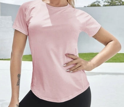 Pink Mesh Panel Tee