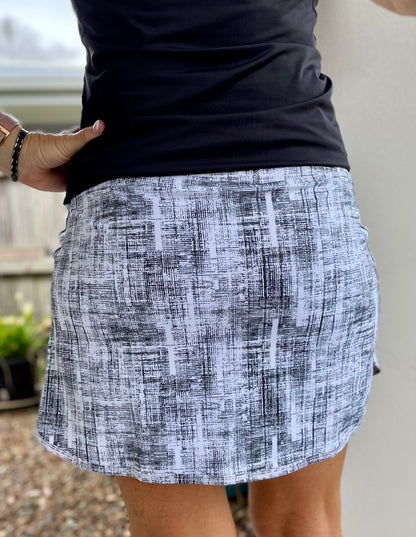 Gmaxx Black and White Skort in a washed and faded  vintage look