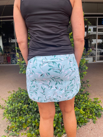 Gmaxx Mint floral print, Skort, pickleball,;tennis, golf , Length Mid Thigh,