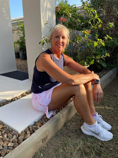 Gmaxx Skorts Julia skort is a beautiful soft pink and white print. Very Feminine. Undershorts with two pockets. Ideal for Golf, Pickleball, Tennis