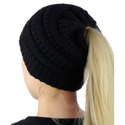 Pony Tail Beanies.. Assorted Colours.